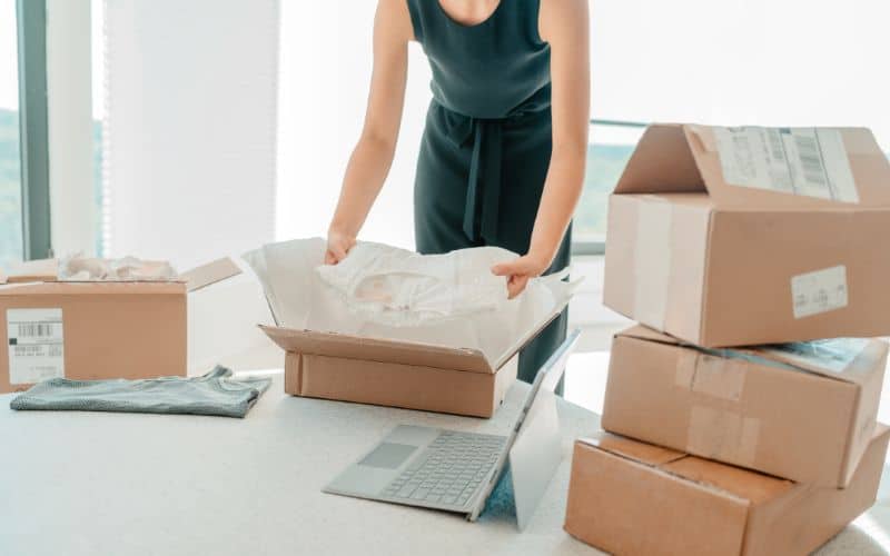 boxing the sold items for shipping_Places to Sell Clothes for Cash in the UK