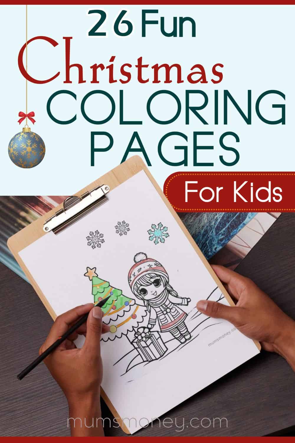 Pair of hands holding a pen ocer a coloring page
