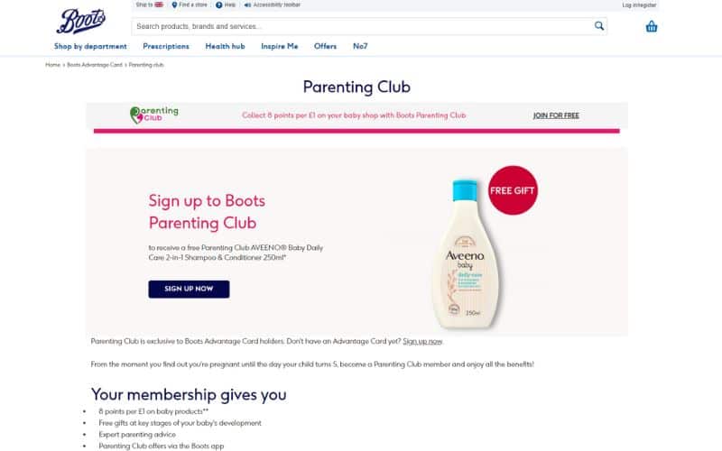 Free Baby Samples and Offers in the UK (2023 Update)_Boots Parenting Club 