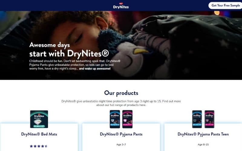 Free Baby Samples and Offers in the UK (2023 Update)_DryNites Pyjama Pants 