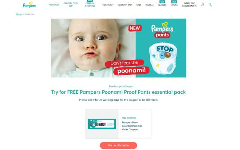 ree Baby Samples and Offers in the UK (2023 Update)_Pampers Poonami-proof Pants