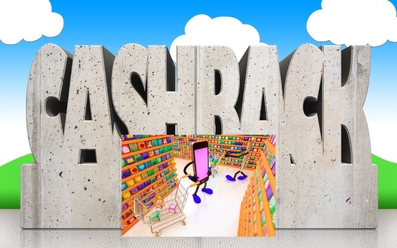 cashback smartphone shopping concept