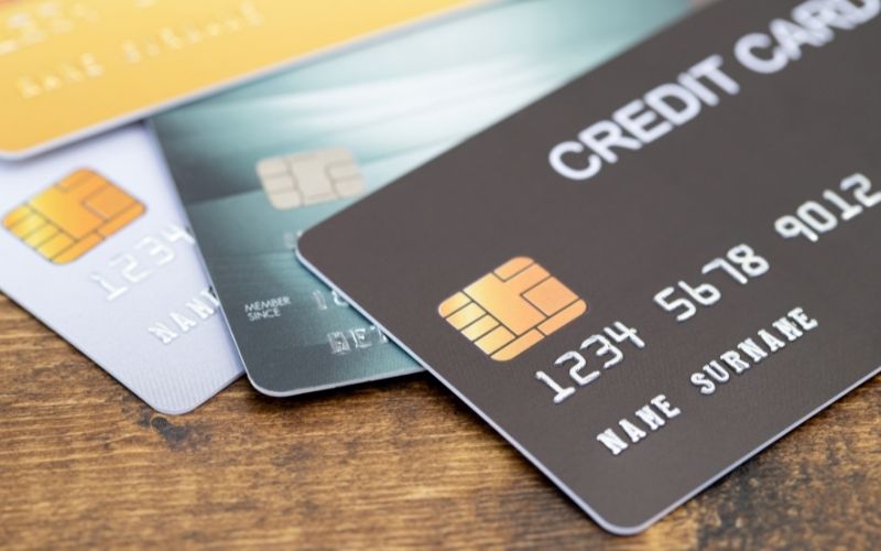 credit cards on a table