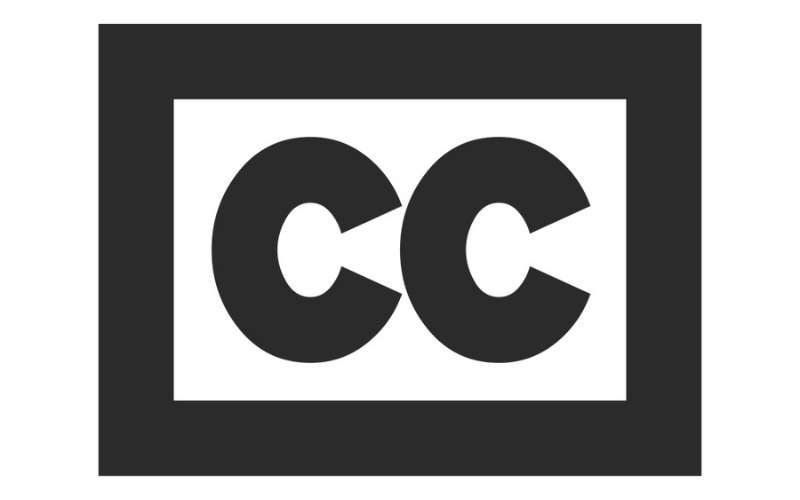 Closed captioning sign illustration