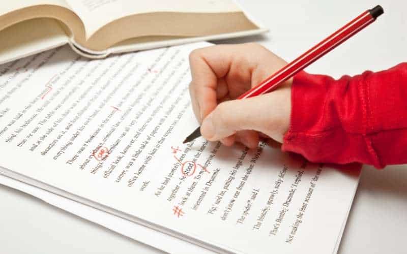 proofreader at work