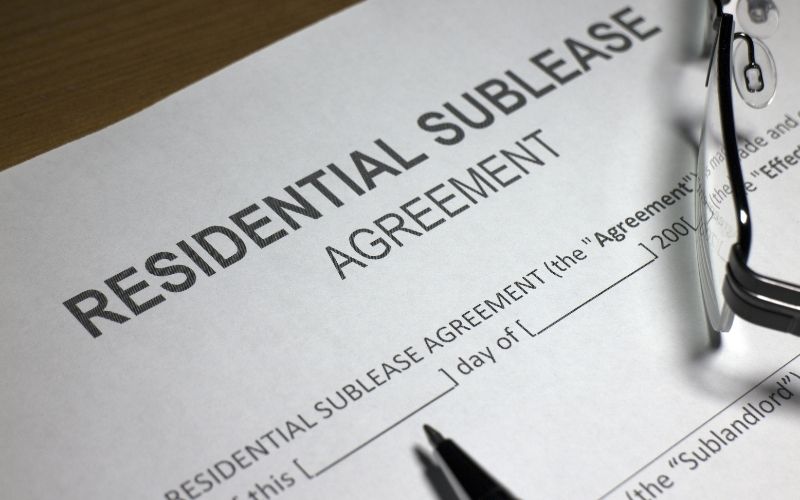 residential sublease agreement form