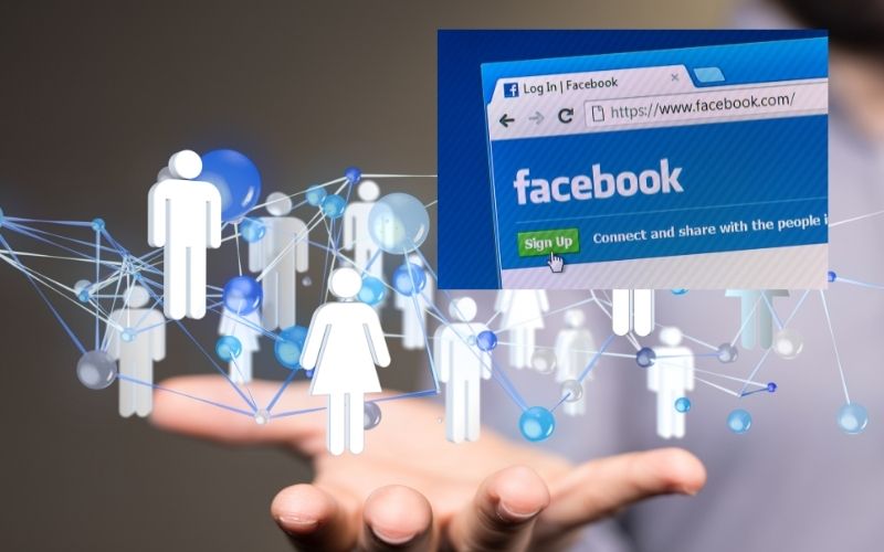facebook image upon group background